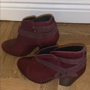 Dark red booties